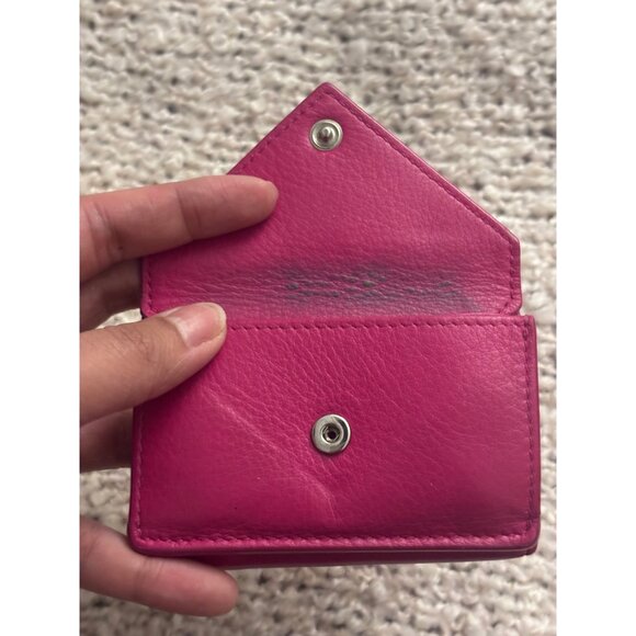 Balenciaga Pink Leather Envelope Card Holder Wallet With Box - Picture 4 of 8